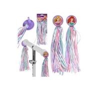 DISNEY PRINCESS Rubans décoratifs à franges pour guidon de vélo, trottinette pour enfants, lot 2 pièces