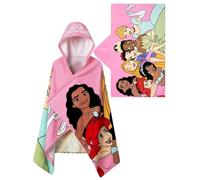 Disney Princess Serviette De Bain, Serviette De Plage à Enfiler pour Filles, Peignoir Bain Enfant, Rose, One Size