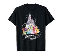 Disney Princess Sparkle Squad Winter Holiday Castle T-Shirt