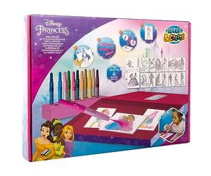 Disney Princess - Spray Pen Set Deluxe (DP22368) - Kit de Stylos Pulvérisateurs pour Colorier et Dessiner - 12 Stylos et 16 Pochoirs pour Créer des Couleurs et des Dessins Uniques