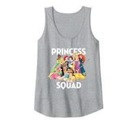 Disney Princess Squad Group Débardeur, Femme, Gris Chiné, M