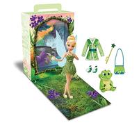 Disney Princess Story Doll Fée Clochette de Peter Pan 27,9 cm avec zone de peinture et robe supplémentaire Poupée princesse avec tenue classique