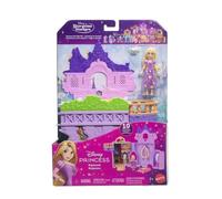 Mattel Disney Coffret La Tour de Raiponce Histoires à Empiler avec petite poupée Raiponce, figurine de Pascal et 7 accessoires, jouet inspiré du film, JDP61, Violet Château