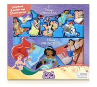 Disney Princess Stuck on Stories - Activity Books for kids, 16-page storybook, 8 toy suction cups, 2 board games to enjoy