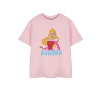 Disney Princess T-Shirt Rose à Manches Courtes Aurora pour Filles | T-Shirt Graphique à Manches Courtes pour Enfants | Vêtements de Personnage Princesse Aurore | Cadeau de Produits dérivés