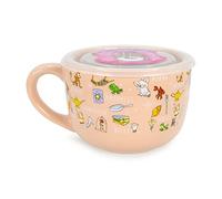 Disney Princess Tasse à soupe en céramique avec couvercle ventilé Capacité 700 ml