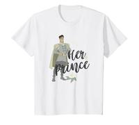 Disney Princess & The Frog Prince Naveen Her Prince T-Shirt, Enfant, Blanc, 4 ans