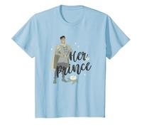 Disney Princess & The Frog Prince Naveen Her Prince T-Shirt, Enfant, Bleu Céleste, 10 ans