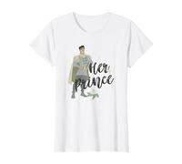 Disney Princess & The Frog Prince Naveen Her Prince T-Shirt, Femme, Blanc, M