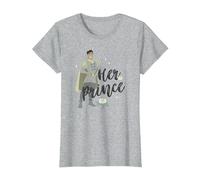 Disney Princess & The Frog Prince Naveen Her Prince T-Shirt, Femme, Gris Chiné, M