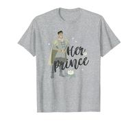 Disney Princess & The Frog Prince Naveen Her Prince T-Shirt, Homme, Gris Chiné, L