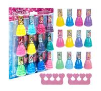 Disney Princess Vernis à Ongles Eau 14 pcs avec Séparateurs