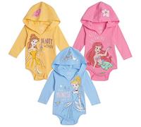 Disney Princesse Cendrillon Bella Ariel Lot de 3 bodies multicolores pour nouveau-né fille