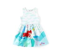 Disney Princesse La Reine des Neiges Elsa Minnie Mouse Robe d'été sans manches pour bébé, Princesse Ariel Blanc, 5-6 ans