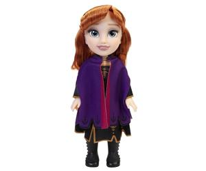 Disney Princesse - Poupée 38cm Anna Robe de Voyage - Licence Officielle Disney - Collection Mon Amie Princesse - Robe Effets Argentés Et Brosse Incluse - Poupées à Collectionner - Dès 3 Ans