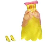 Disney princesse - poupee et mini-poupee - tenue belle et la bete - robe jaune de bal avec chaussure - habit Jaune G