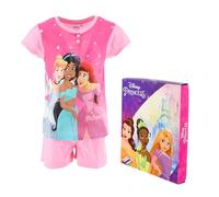 Disney Princesse Pyjama pour Filles, T-Shirt et Short Design Cendrillon Ariel et Jasmine Ensemble 2 Pièces, Cadeau pour Filles, Taille 4 Ans, Rose