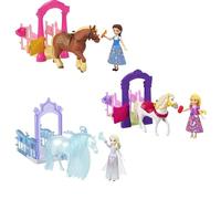 Disney Princesse Set de jeu d'étable avec cheval, accessoires de soin et de brossage, portes ouvertes et zone d'alimentation pour 3 ans