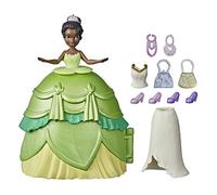 Disney Princesse Styling Surprise Tiana Mini Ensemble de poupée avec Robes et Accessoires, Jouet pour Filles à partir de 4 Ans
