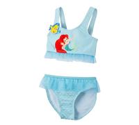 Disney Princesses Bikini pour Filles, Motif Ariel Flounder Maillot de Bain Deux Pièces à Paillettes pour L'été, Tailles 3 à 8 Ans (FR/ES, Âge, 4 Ans, Taille Normale, Bleu)