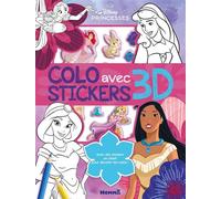 Disney Princesses - Colo avec stickers 3D - Collectif - Hemma - broché - Document jeunesse