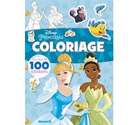 Disney Princesses - Coloriage avec plus de 100 stickers - Livre de coloriage avec stickers - Dès 4 ans