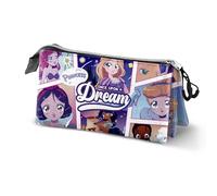 Disney Princesses Comic-Trousse Triple, Multicolore, 23 x 11 cm
