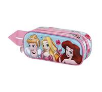 Disney Princesses Disney Adorable-Trousse 3D Double, Bleu, 22 x 9,5 cm