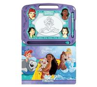 Disney Princesses Écrire et Dessiner - Ressources d'apprentissage pour enfants, un tableau de dessin magnétique, un crayon facile à utiliser, un livre cartonné de 22 pages