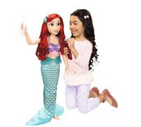 Disney Princesses - Grande Poupée Articulée Ariel La Petite Sirène avec Accessoires - 80 Cm - Robe Sirène - Licence Officielle - Posable - Accessoire coiffures et compagnons - Poupée Enfant - 3 Ans +