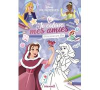 Disney Princesses - Je colorie mes amies - Bloc de syliste - Princesses en fête - Collectif - Hemma - broché - Document jeunesse