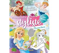 Disney Princesses - Je colorie mes amies - Mon grand carnet de styliste - Moments détente - avec stickers - Collectif - Hemma - broché - Document jeunesse