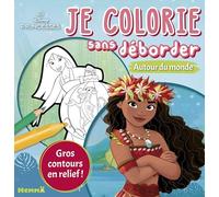 Disney Princesses - Je colorie sans déborder - Autour du monde - Livre de coloriage avec bords en relief - Dès 3 ans