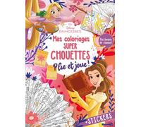 Disney Princesses - Mes coloriages super chouettes - Plie et joue ! - + Stickers - Pas besoin de ciseaux ! - Collectif - Hemma - cartonné - Document jeunesse