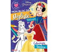 Disney Princesses - Mon bloc de styliste - Coup de coeur créations - Bal royal - Coloriages, Stickers - Collectif - Hemma - broché - Document jeunesse