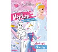 Disney Princesses - Mon bloc de styliste - Coup de coeur créations - Fête au château - Coloriages, stickers - Collectif - Hemma - broché - Document jeunesse