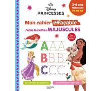 Collectif – Disney Princesses : Cahier effaçable J'écris les lettres majuscules 3-6 ans – Broché