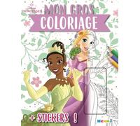 Disney Princesses - Mon gros coloriage + stickers - Livre de coloriage avec stickers - Dès 4 ans