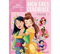 Disney Princesses - Mon gros coloriage + stickers ! - Mulan et Belle - Collectif - Hemma - broché - Document jeunesse