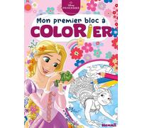 Disney Princesses - Mon premier bloc à colorier (Raiponce et Vaiana) - Collectif - Hemma - broché - Document jeunesse