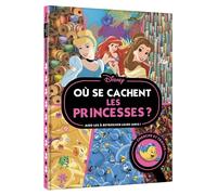 DISNEY PRINCESSES - Où se cachent les princesses ? - Cherche et trouve Aide-les à retrouver leurs amis ! - Collectif - Hachette Disney - cartonné - Document jeunesse