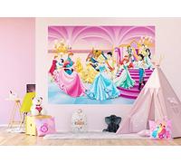 Disney Princesses | Papier peint photo pour chambre d'enfant | 252 x 182 cm | 4 pièces Multicolore
