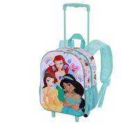 Disney Princesses Rainbows-Sac à dos 3D à Roulettes Petit, Multicolore, 26 x 34 cm, Capacité 7 L