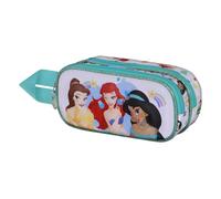 Disney Princesses Rainbows-Trousse 3D Double, Multicolore, 22 x 10 cm