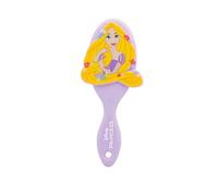 Disney Princesses Raiponce - Brosse Démêlante Enfant Ultra-Souple - Picots Flexibles Anti-Casse - Manche Confort - Motif Fleur & Cheveux Dorés - Accessoire Magique - Produit Officiel Disney