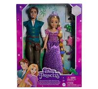 Disney Princesses Set Aventure 2 Poupées Raiponce et Flynn Rider Hauteur 30 cm - Multicolore - 100e Anniversaire - HLW39