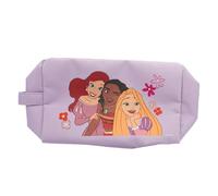 Disney Princesses - Trousse Toilette Ariel, Vaïana & Raiponce Rose - Grand Compartiment Zippé - Design Féérique et Pratique - Accessoire Voyage ou Salle de Bain - Produit Officiel Disney