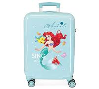 Disney Princesses Valise de cabine bleue 38 x 55 x 20 cm rigide ABS Fermeture à combinaison latérale 34 l 2 kg 4 roues doubles