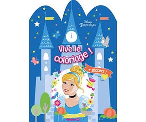 Disney Princesses - Vive le coloriage - Château Cendrillon - Livre de coloriage avec stickers - Dès 4 ans