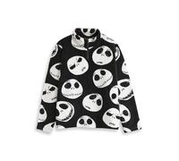Disney Pull Polaire Noir Jack Skellington pour Femme, inspiré de L'Étrange Noël de Monsieur Jack | Haut imprimé à Manches Longues pour Halloween | Tenue décontractée | Produits